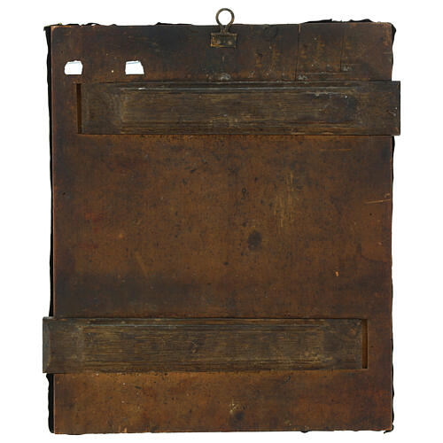 Ícone russo antigo séc. XIX São Pedro Paulo Ana e Ozon riza latão 31,5x26 cm 8