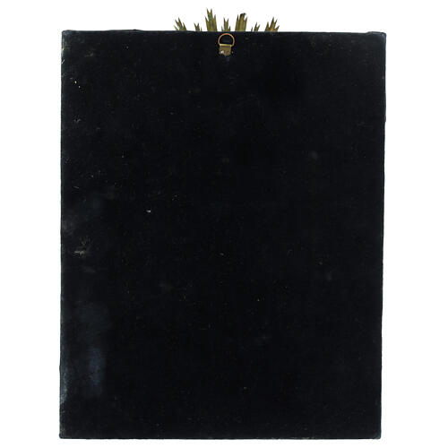 Icona russa XIX secolo Madonna delle Tre Mani con riza in metallo 33x24 cm 6