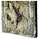 Icona russa XIX secolo Madonna delle Tre Mani con riza in metallo 33x24 cm s4