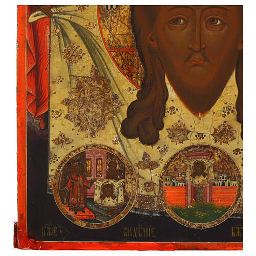 Ícone russo antigo Acheiropoieta século XVIII, 45x38 cm 6
