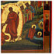 Icono ruso antiguo siglo XIX Descenso a los infiernos 53x44 cm s6