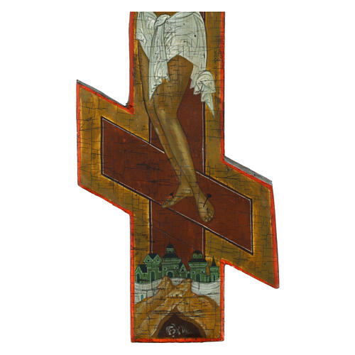 Crucifix orthodoxe russe ancien XIXe siècle 35x23 cm 4