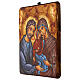 Icona Rumena dipinta San Gioachino, Maria e Sant'Anna mezzo busto 22x18 cm s3