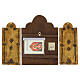 Trittico Rumeno Madonna del Segno dipinto a mano legno 40x60cm s9