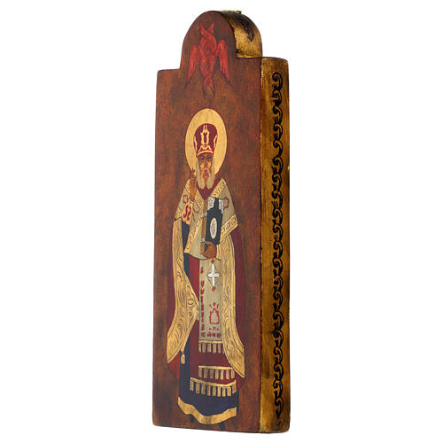 Tríptico Romeno Nossa Senhora do Sinal pintado à mão madeira 40x60 cm 7