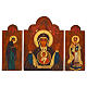 Tríptico Romeno Nossa Senhora do Sinal pintado à mão madeira 40x60 cm s1