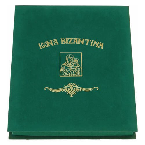 Ícone de Santa Ana, Maria e São Joaquim pintado em madeira Roménia 31x23 cm 6