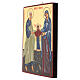 Icon of St. Anne with St. Joachim and Mary Romanian antiqued style 31x23 cm s3