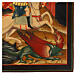 Icône Russe Saint Georges sur cheval peinte sur planche ancienne 35x30 cm s4