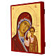 Icono Virgen de Kazan hoja de oro pintado estilo ruso 30x25 cm s3