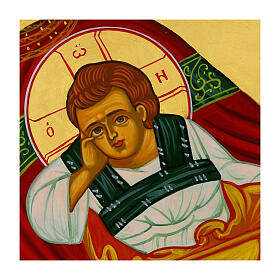 Russian-style icon of the Unsleeping Eye, hand-painted with gold leaf, 10x12 in