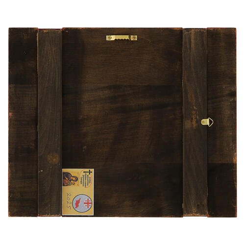 Icona occhio che veglia dipinta foglia oro stile russo 25x30 cm 4