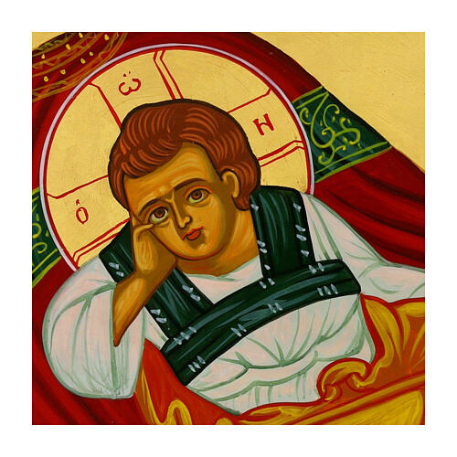 Icon Watching Eye painted gold leaf Russian style, 25x30 cm 2