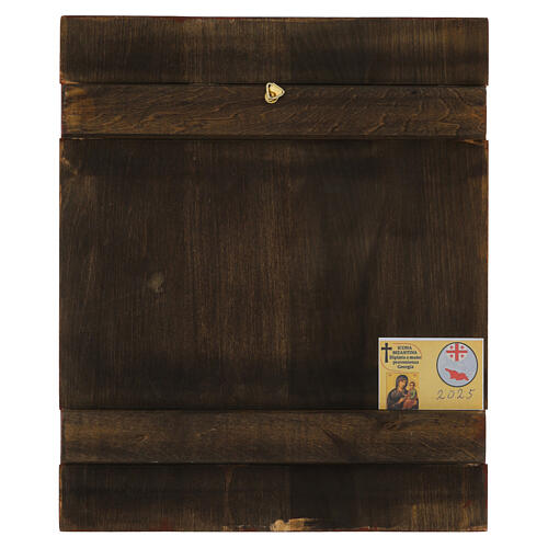 Icône Christ Pantocrator livre ouvert feuille or de style russe 30x25 cm 4