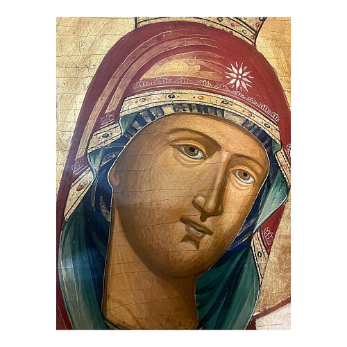 Icona russa antica monumentale Madre di Dio XVIII-XIX sec 90x62 cm 2