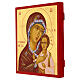 Icona Madonna Vreko Fratusa decoro foglia oro dipinta stile russo 30x25 cm s4
