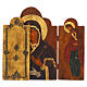 Triptyque peint Roumanie Mère de Dieu aux Trois Mains 40x60 cm s6