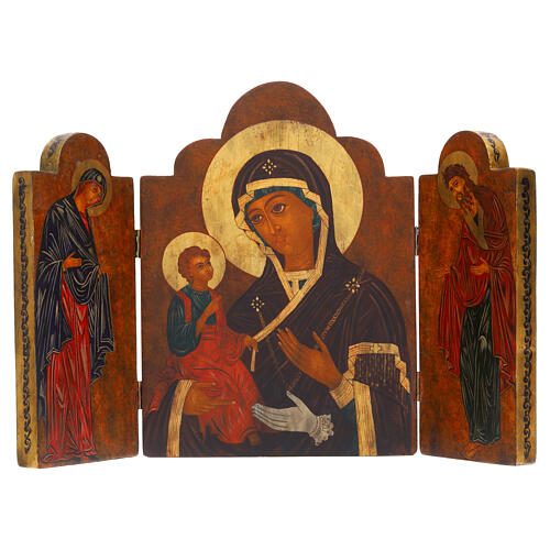 Trittico dipinto Romania Madonna Tre mani 40x60 cm 5