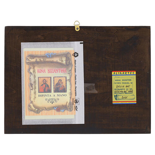 Icono Rumania pintado San Joaquín y Santa Ana con María 30x25 cm 4