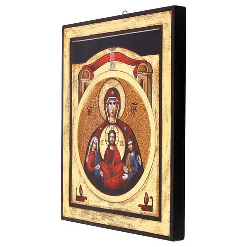 Hand-painted Romanian wedding icon with antique gold leaf, Romania, 12x14 in 3
