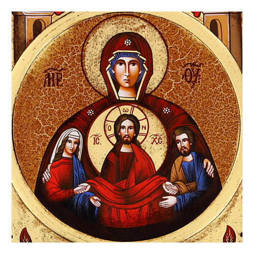 Icono de los Esposos Rumanía pintado a mano 35x30 cm hoja de oro envejecido Rumanía 2