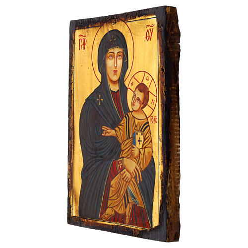 Ícone Romênia Salus Populi Romani 22x18 cm envelhecido 3