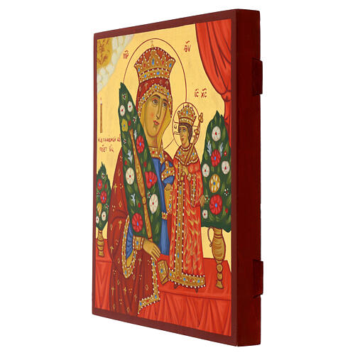 Russian Style Icon Immortal Flower painted with gold leaf, 30x25 cm 3