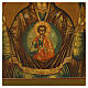 Ícone antigo russo Nossa Senhora do Sinal século XIX 35x30 cm s4