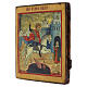Ícone Russo antigo São Jorge a cavalo e dragão século XIX 30x25 cm s3