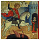 Antique Russian Icon St George on Horseback and Dragon 19th Century 30x25 cm s2