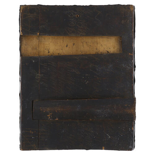 Icona Russa antica Madonna Kazan ricamo onorifico perle di iris XVII-XVIII secolo 31x26 cm 7