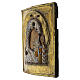 Icona Russa antica Madonna Kazan ricamo onorifico perle di iris XVII-XVIII secolo 31x26 cm s3