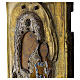 Icona Russa antica Madonna Kazan ricamo onorifico perle di iris XVII-XVIII secolo 31x26 cm s4