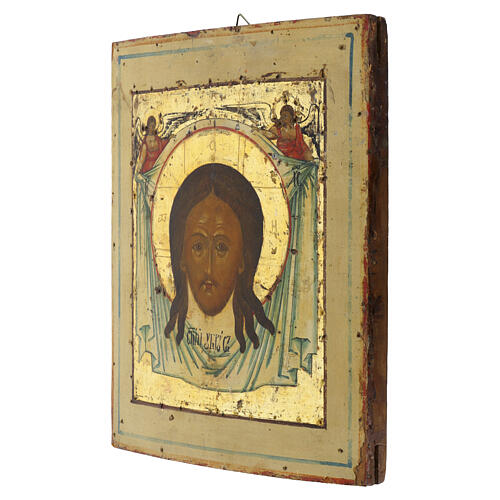 Icono Ruso Antiguo Acheropita siglos XVIII-XIX 32x25 cm 3