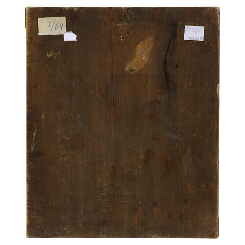 Icône russe ancienne Crucifixion XIXe siècle 30x25 cm 7