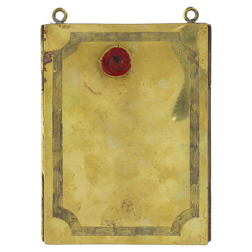 Trittico Russo antico da viaggio Madre di Dio Tikvin XIX secolo 26x17 cm 6