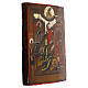 Icône Russe ancienne Décollation de Saint Jean-Baptiste 22x20 cm XIXe siècle s5