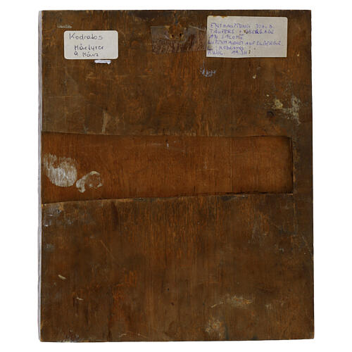 Icona Russa antica Decollazione San Giovanni Battista 22.2x19 cm XIX secolo 7