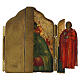 Triptyque de voyage ancien russe Saint Jean l'évangéliste et saints choisis 10x8 cm ouvert XIXe siècle s3