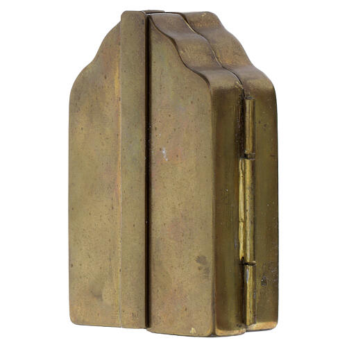 Icona da viaggio antica Russa S Giovanni evangelista santi scelti 13x8 cm aperto XIX secolo 5
