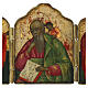 Antique Russian travel triptych St. John the Evangelist chosen saints, 10x8 cm open 19th century s2
