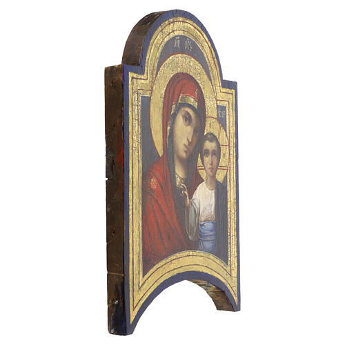 Icona Russa antica Madonna di Kazan XIX secolo 35x23 cm 5