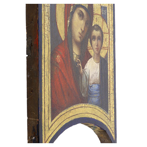 Icona Russa antica Madonna di Kazan XIX secolo 35x23 cm 6