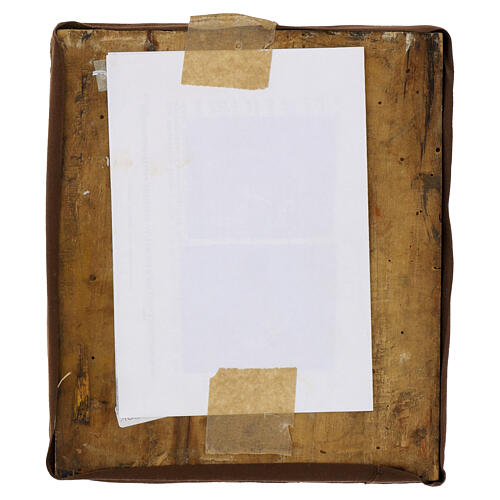 Ícone Russo antigo Nossa Senhora de Cazã com bordado honorífico contas coloridas 25,9x22,4 cm 9