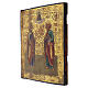 Icône russe ancienne Saints Pierre et Paul XIXe siècle 36x31 cm s5