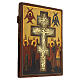 Ancient Russian icon, crucifixion with staurotheke, 19th century, 12x10 in s5