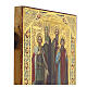 Icona antica Russa di famiglia Santi A. Nevskij, Maria, Basilio, Principe Vladimir XIX secolo 26.5x22 cm s6