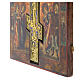 Ícone russo antigo Crucificação Stauroteca século XIX 38x35 cm s7