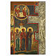 Icona Russa antica Crocifissione stauroteca bronzo XVIII-XIX secolo 54x47 cm s5
