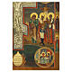 Icona Russa antica Crocifissione stauroteca bronzo XVIII-XIX secolo 54x47 cm s8